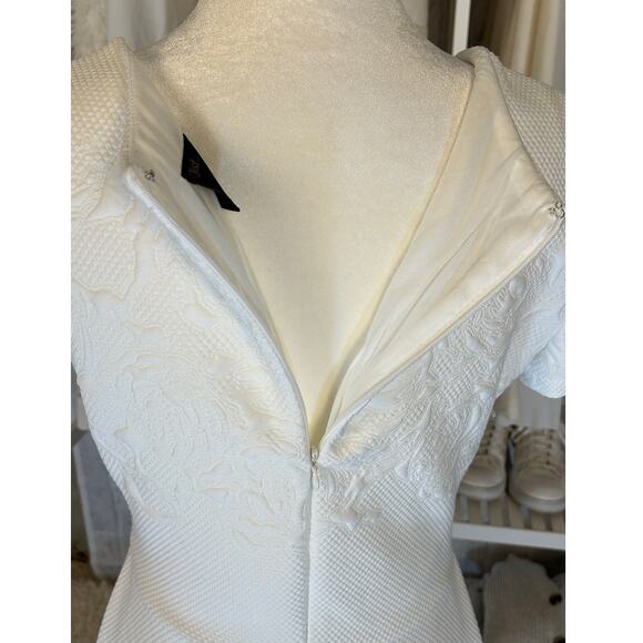 Just Taylor Women's Size 8 White Floral Fit & Flare Inverted Pleat Dress #0246 - Picture 7 of 14